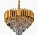 Lustre de Cristal K9 8 Braços Dourado