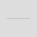 Pendente Bola de Vidro Fumê Dourado